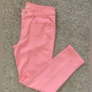 White House Black Market NWOT Ankle Coral Pink Jeans
